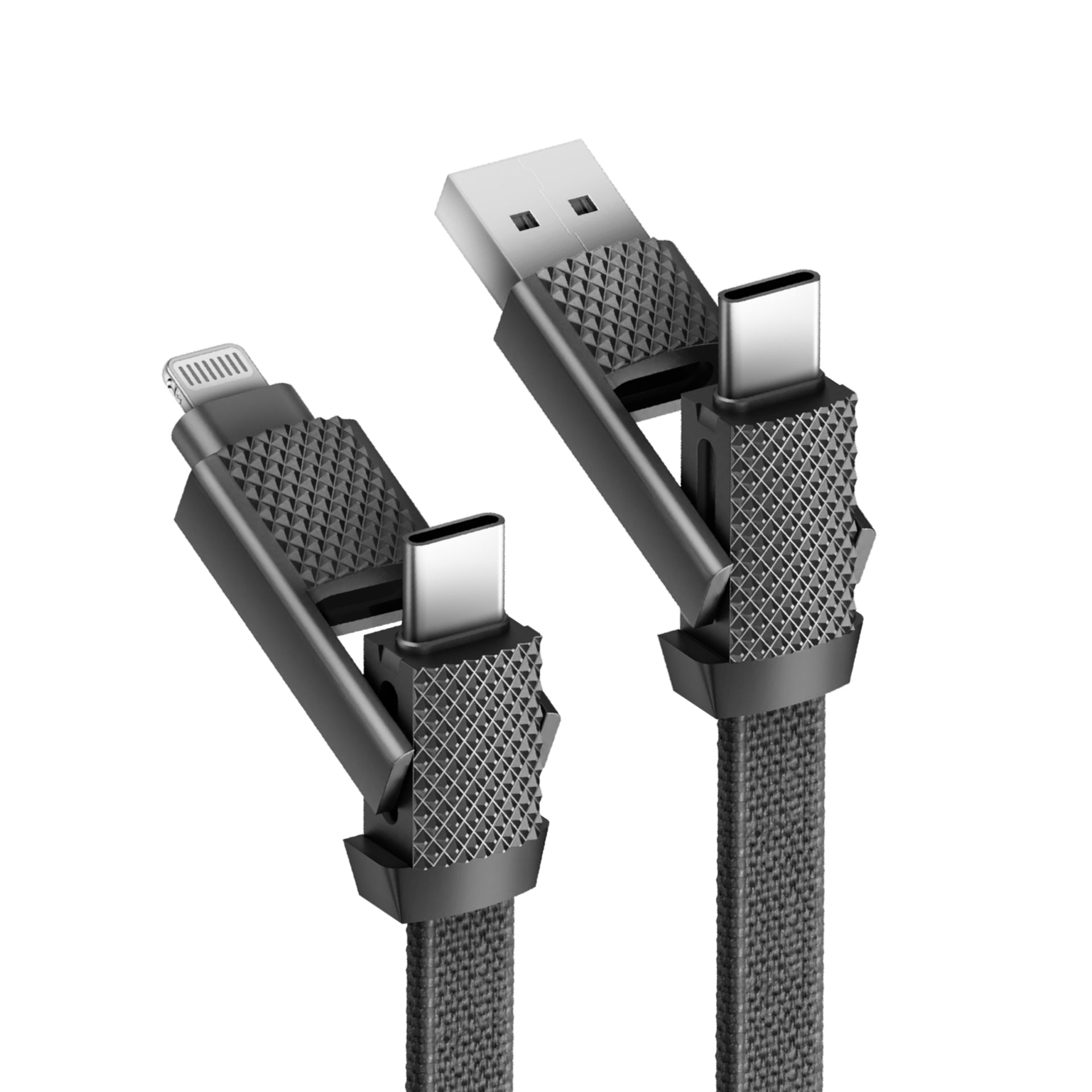 Bazic by Energea GoCharge Alucable 4in1 Aluminum 1m Charging Cable