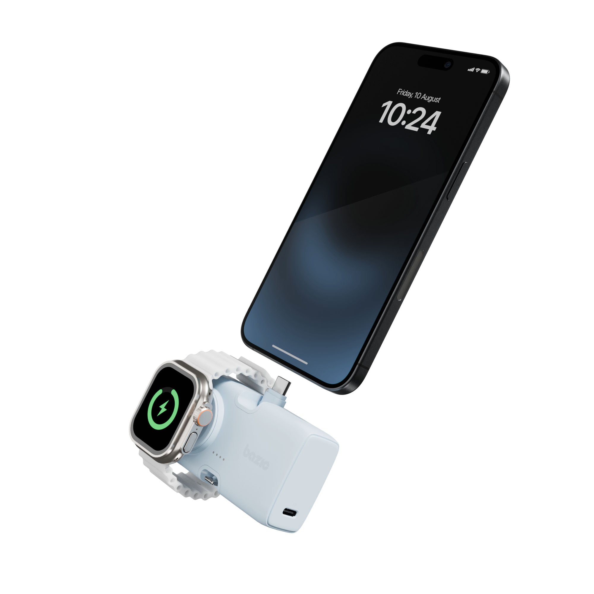 Bazic GoPower Koda, 2in1 5000MAH Foldable Usb-C / Lightning Pin Powerbank with Apple Watch Charger