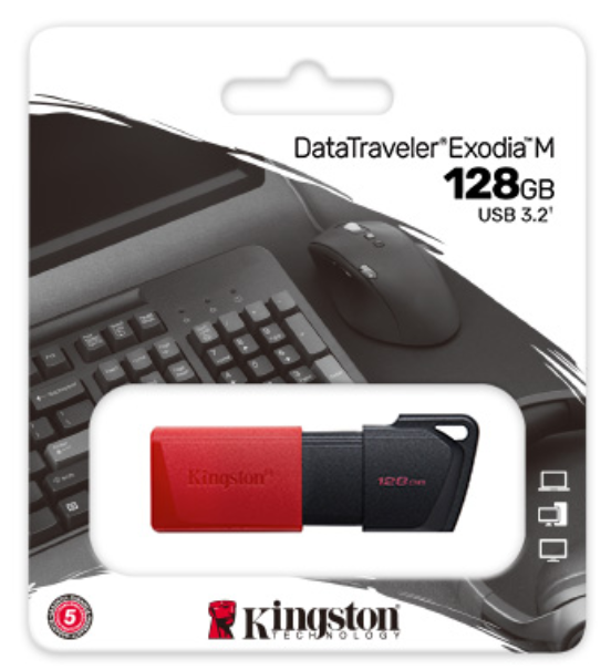 Kingston DataTraveler Exodia M 64GB/128GB/256GB USB 3.2 Gen 1 Flash Drive