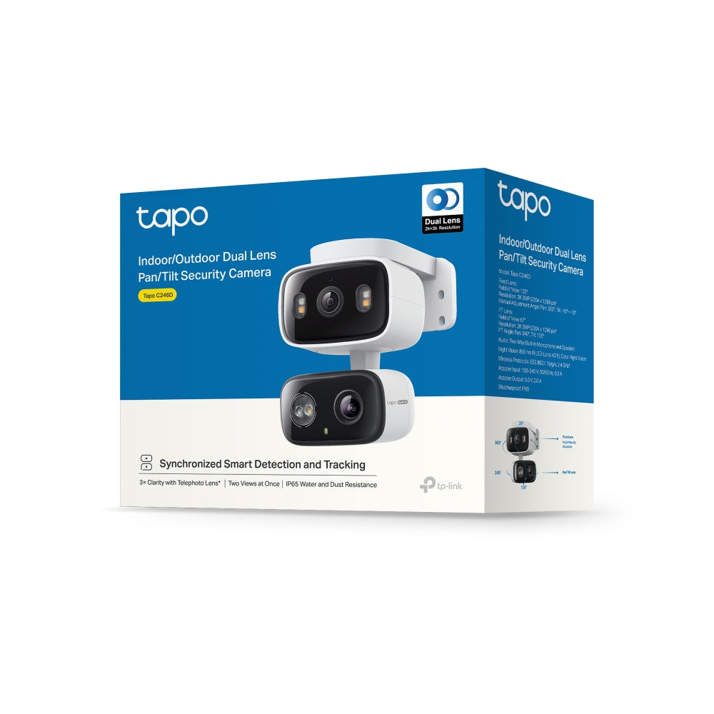 TP-Link Tapo C246D Indoor/Outdoor Dual Lens Pan/Tilt Security Camera
