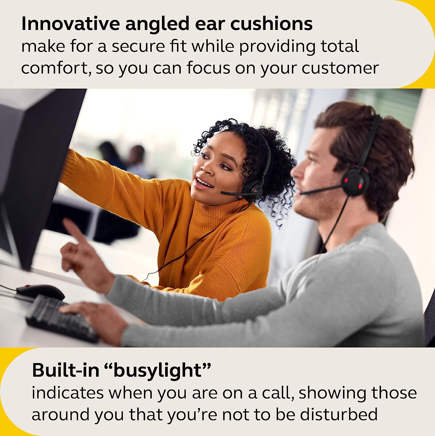 Jabra Engage 50 II Wired Stereo Headset - Noise-Cancelling 3-Mic Technology, USB-C Cable - Works with All Leading Unified Communications Platforms