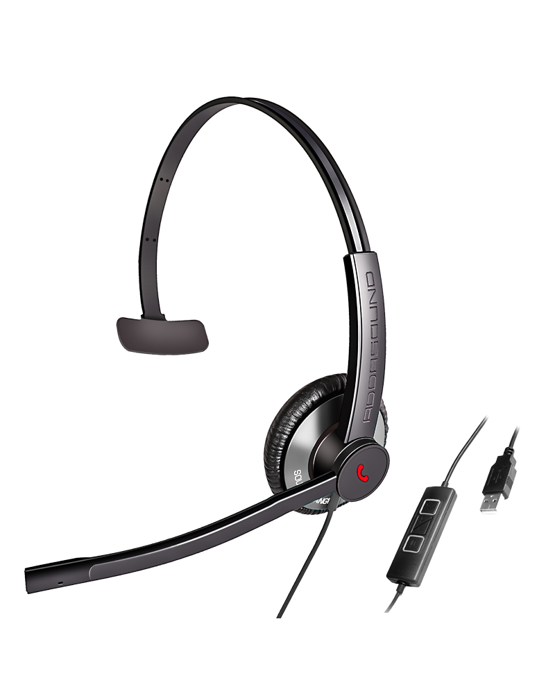 Addasound Epic 511 Monaural Headset with Double Microphone Noise Canceling for Extreme Noisy Working Environments