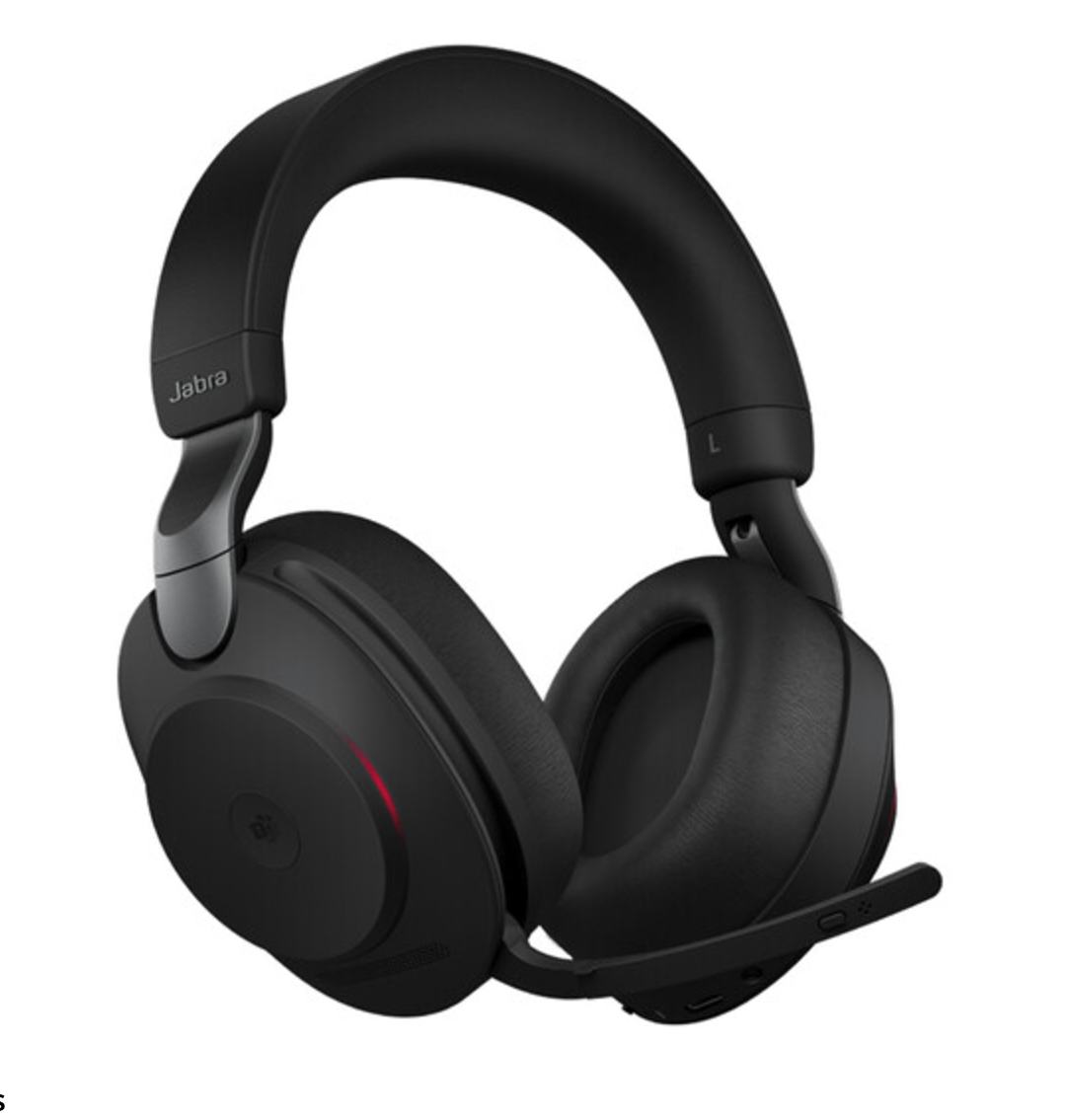 Jabra Evolve2 85 Stereo Active Noise Cancelling Headset With Link 380 USB-C Wireless Adapter