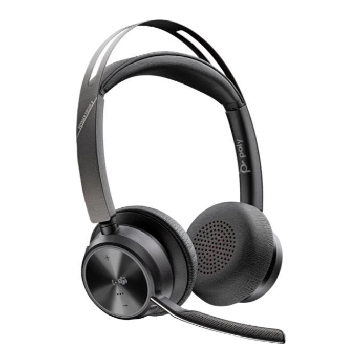 Poly Voyager Focus 2 USB-C-C Headset +USB-C/A Adapter + Charging Stand