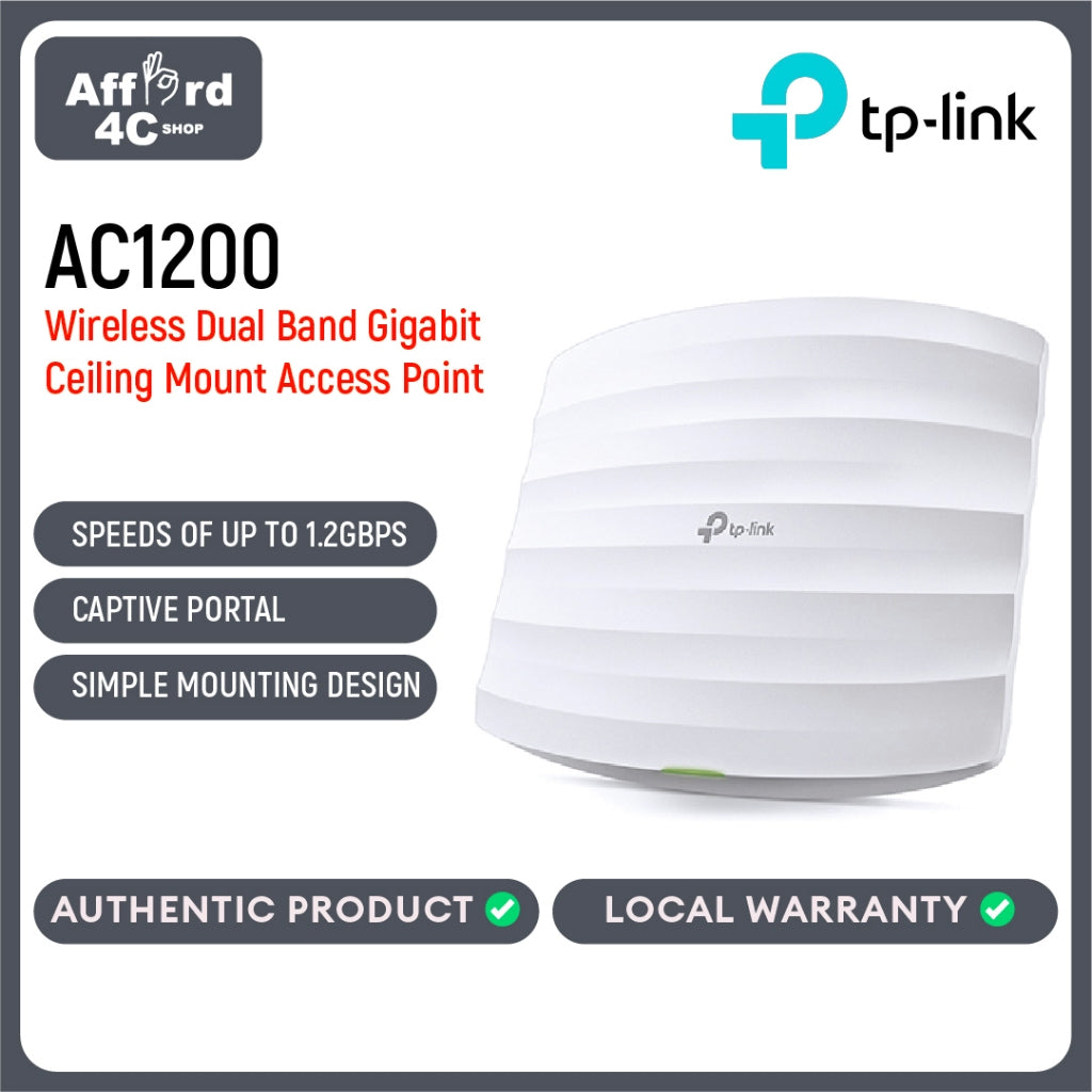 TP-Link EAP320 AC1200 Wireless Dual Band Gigabit Ceiling Mount Access Point