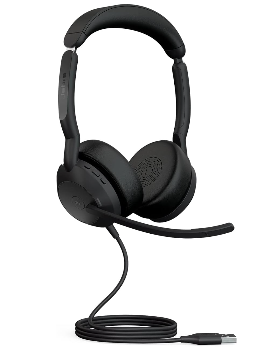 Jabra Evolve2 50 MS USB-A or USB-C/A Wired/Bluetooth Stereo Headset - with AirComfort Technology