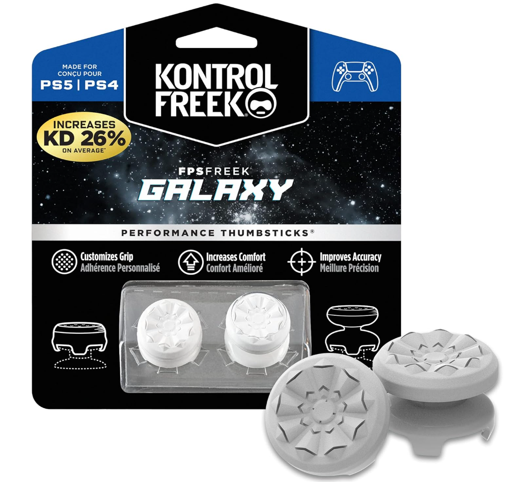KontrolFreek FPS Freek Galaxy White Thumbstick for Playstation PS4 and PS5