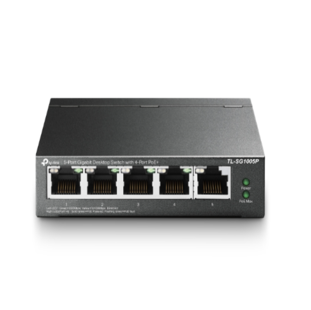 TP-Link TL-SG1005P 5-Port Gigabit Desktop Switch with 4-Port PoE+