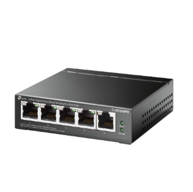 TP-Link TL-SG105MPE 5-Port Gigabit Easy Smart Switch with 4-Port PoE+