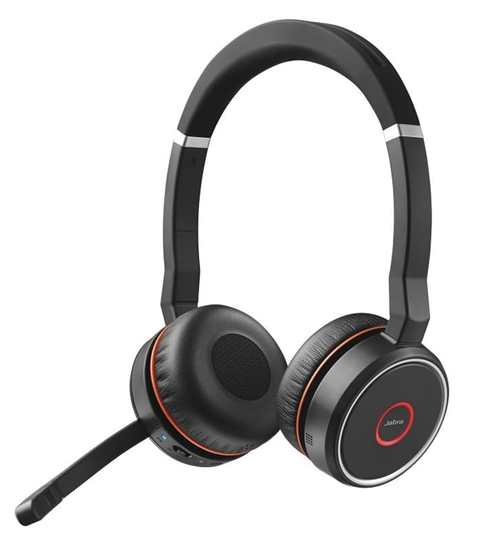 Jabra Evolve 75 - Professional Wireless Headset With Active Noise Cancellation + Link 370 USB Dongle with Charging Stand