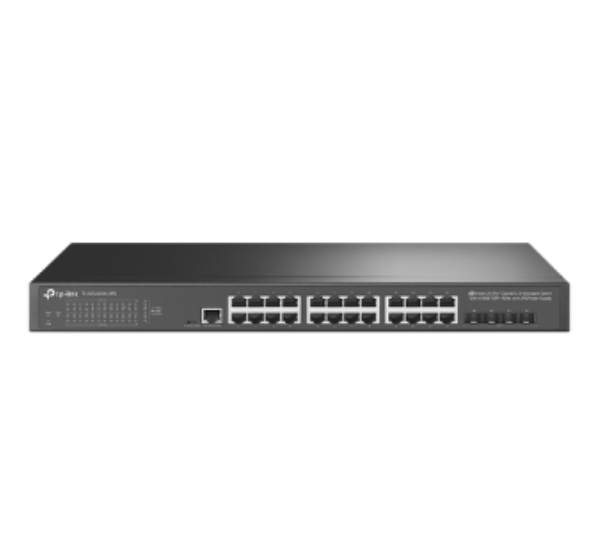 TP-Link TL-SG3428X-UPS JetStream 24-Port Gigabit L2+ Managed Switch with 4 10GE SFP+ Slots and UPS Power Supply