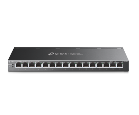 TP-Link TL-SG116P 16-Port Gigabit Desktop Switch with 16-Port PoE+