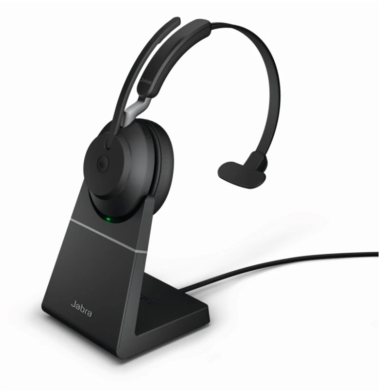 Jabra Evolve2 65 Mono with Charging Stand Link 380 USB-A Wireless Headset