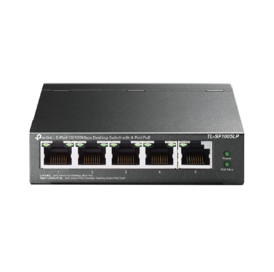 TP-Link TL-SF1005LP 5-Port 10/100Mbps Desktop Switch with 4-Port PoE