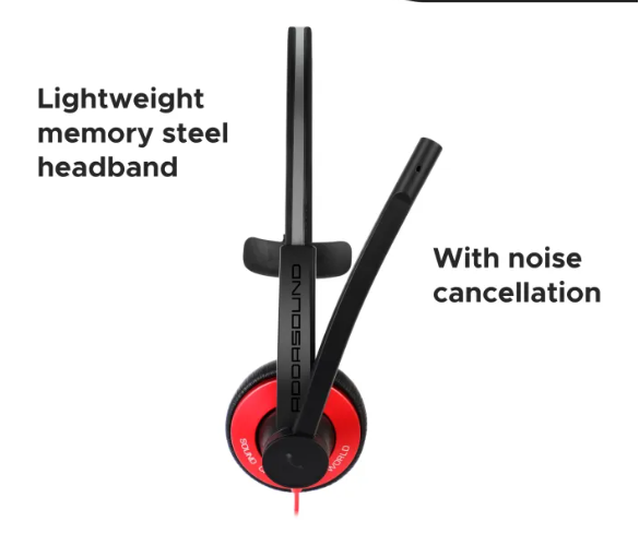 Addasound Epic 501 USB Monaural With Superior Noise Canceling Headset (with 3.5mm Jack)