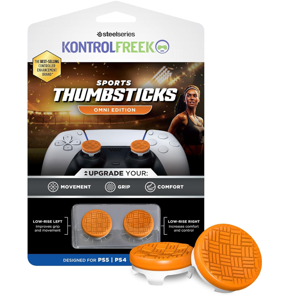 KontrolFreek Omni Performance Thumbstick for Playstation PS4 and PS5 Orange/White