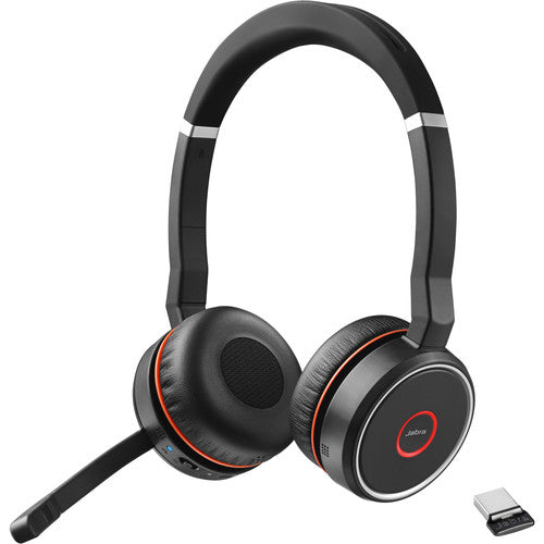 Jabra Evolve 75 - Professional Wireless Headset With Active Noise Cancellation + Link 370 USB Dongle