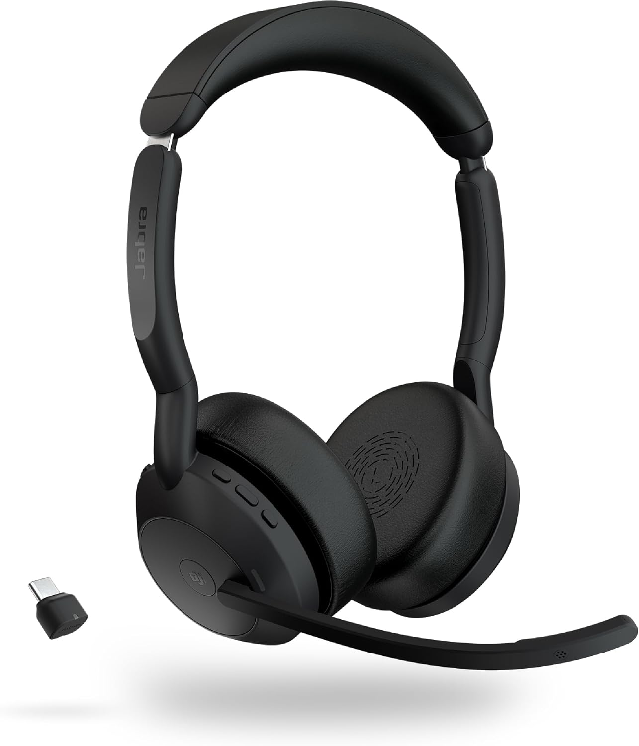 Jabra Evolve2 55 Stereo USB-C Wireless Headset - Features AirComfort Technology, Noise-Cancelling Mics & Active Noise Cancellation