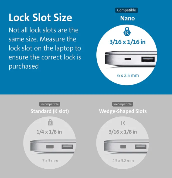 Kensington NanoSave Keyed Laptop Lock (K64444WW)