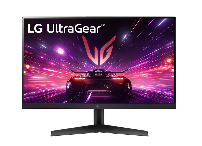 LG 24GS60F-B UltraGear 23.8" Gaming Monitor for PC Gaming, Home Gaming, Full HD (1920 x 1080), Anti-Glare, 180Hz, IPS 1ms (GTG), FreeSync™ Technology, G-Sync Compatible, HDR10, DisplayPort, HDMI, Tilt