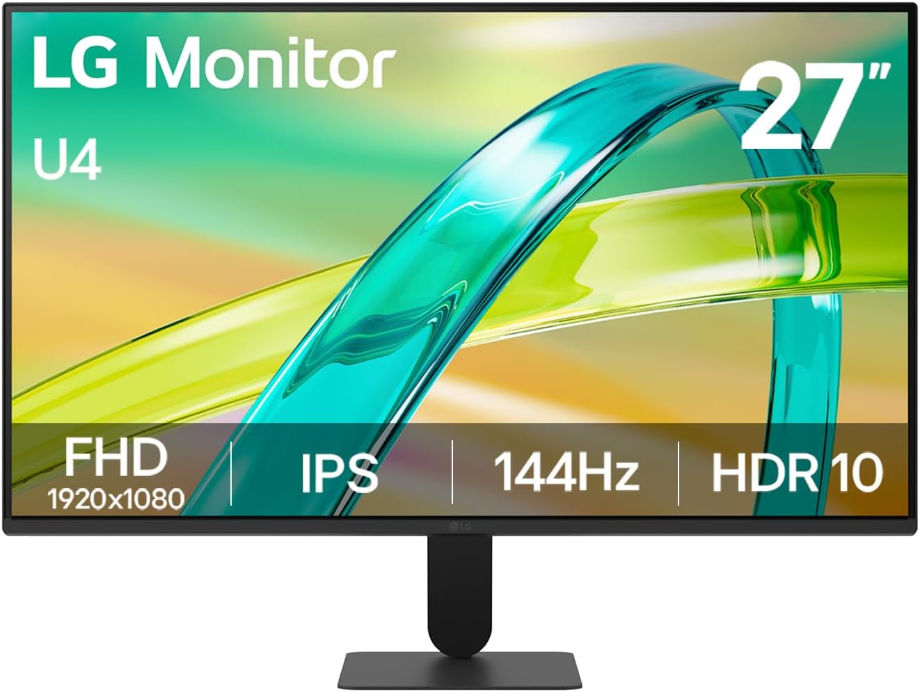LG 27U411B-B 27" FHD 144Hz IPS Desktop display | sRGB 99%, HDR10, 1ms MBR 5ms GtG, AMD FreeSync, Tilt adjustment, HDMI, D-Sub, Black