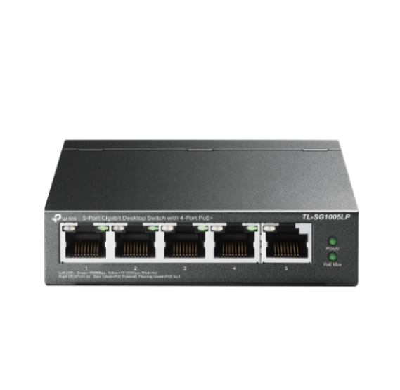 TP-Link TL-SG1005LP 5-Port Gigabit Desktop Switch with 4-Port PoE+