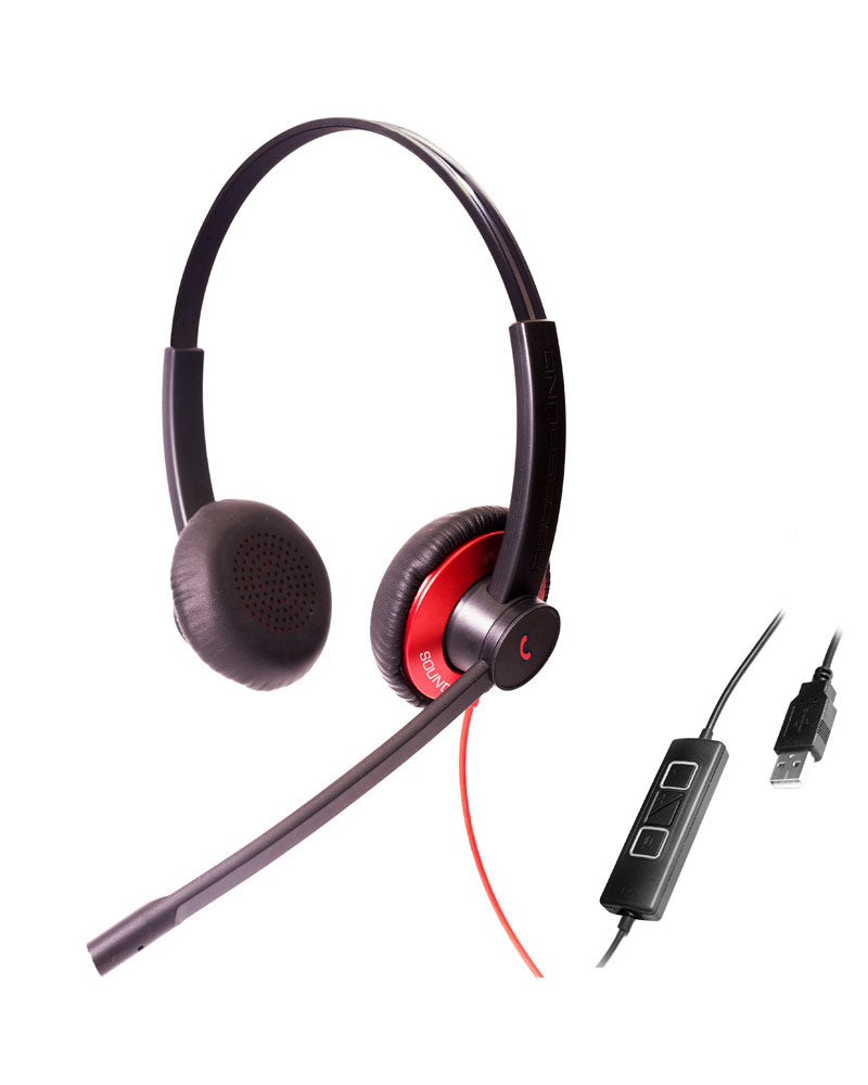 Addasound Epic 512 Binaural Headset with Double Microphone Noise Canceling for Extreme Noisy Working Environments