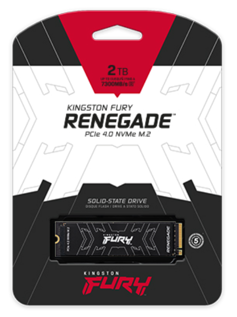 Kingston Fury Renegade 500GB/1TB/2TB/4TB Heatsink/Heat Spreader PCle 4.0 NVMe M.2 Internal SSD Solid State Drive