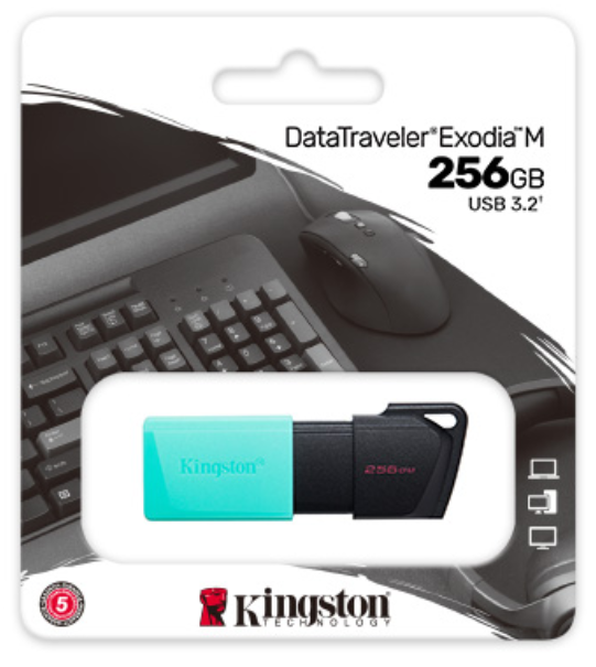Kingston DataTraveler Exodia M 64GB/128GB/256GB USB 3.2 Gen 1 Flash Drive