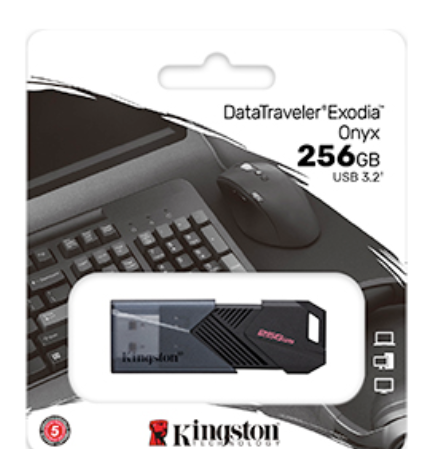 Kingston DataTraveler Exodia Onyx 64GB/128GB/256GB USB 3.2 Gen 1 Series USB Flash Drive