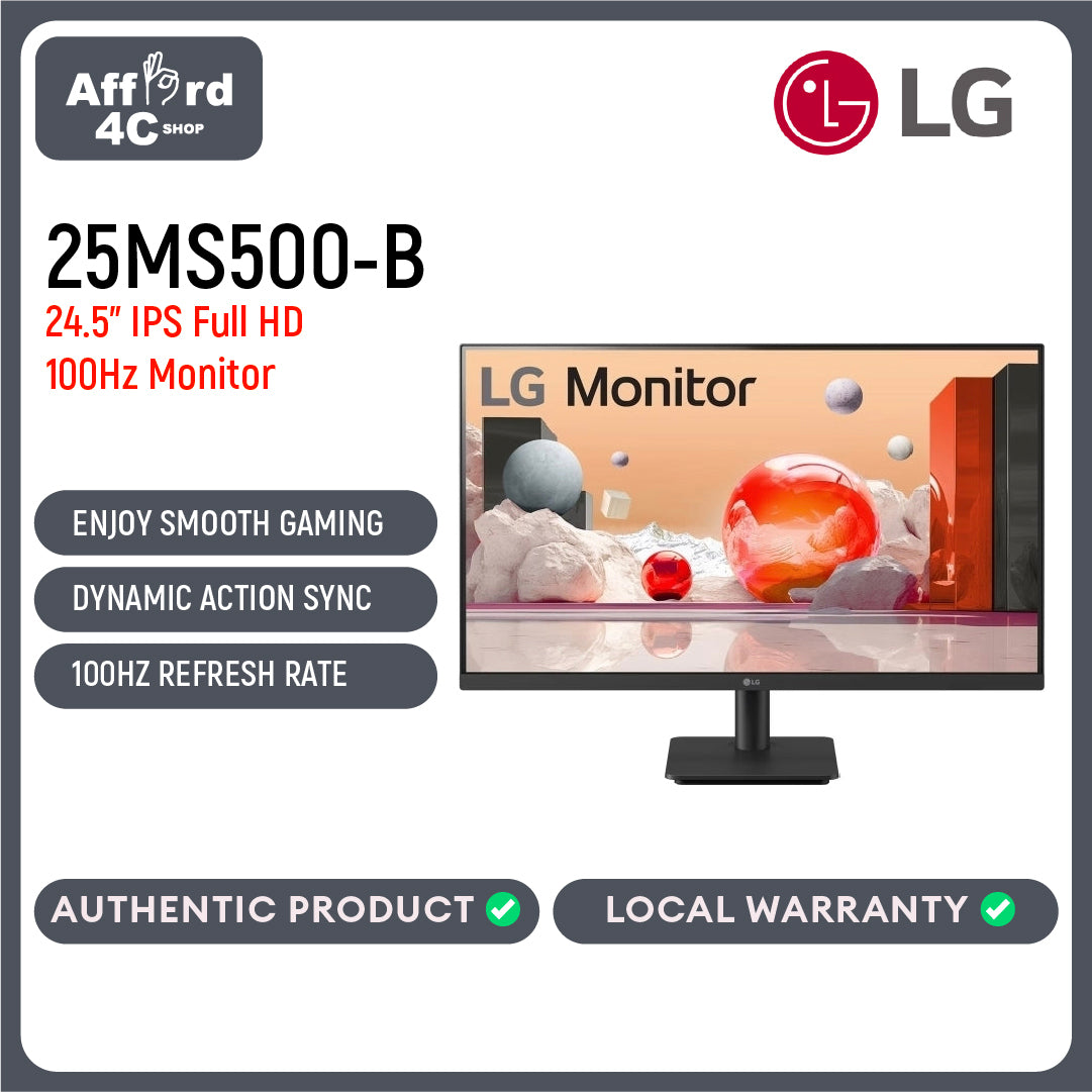 LG 25MS500-B 25" IPS Full HD 100Hz Monitor with OnScreen Control