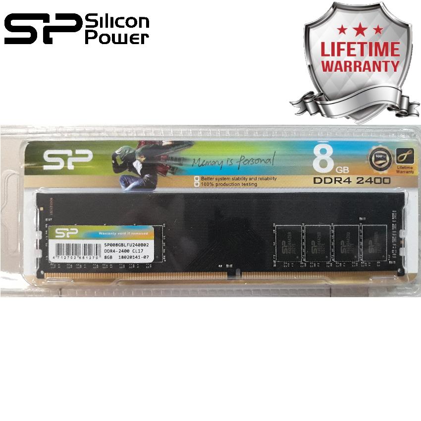 Silicon Power 8GB 2400Mhz DDR4 NonECC CL17 LONGDIMM Desktop RAM