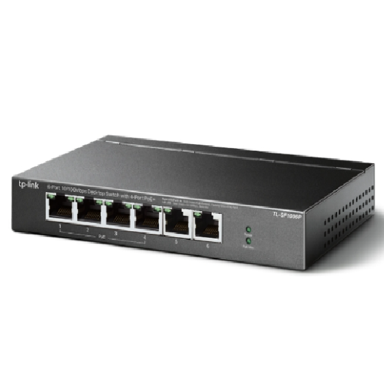 TP-Link TL-SF1006P 6-Port 10/100Mbps Desktop Switch with 4-Port PoE+