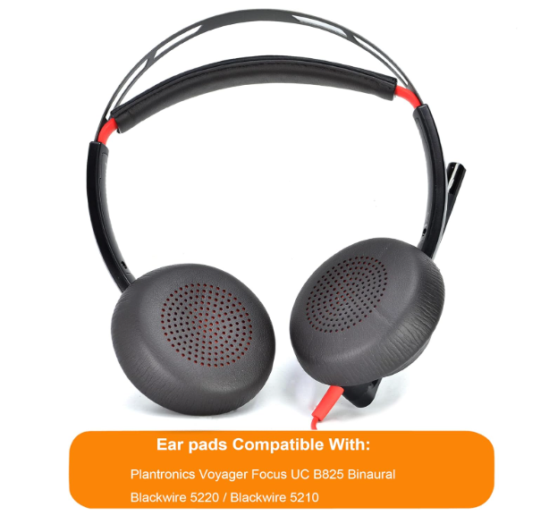 Poly Voyager Focus UC Leatherette Ear Cushions (2 Pieces)