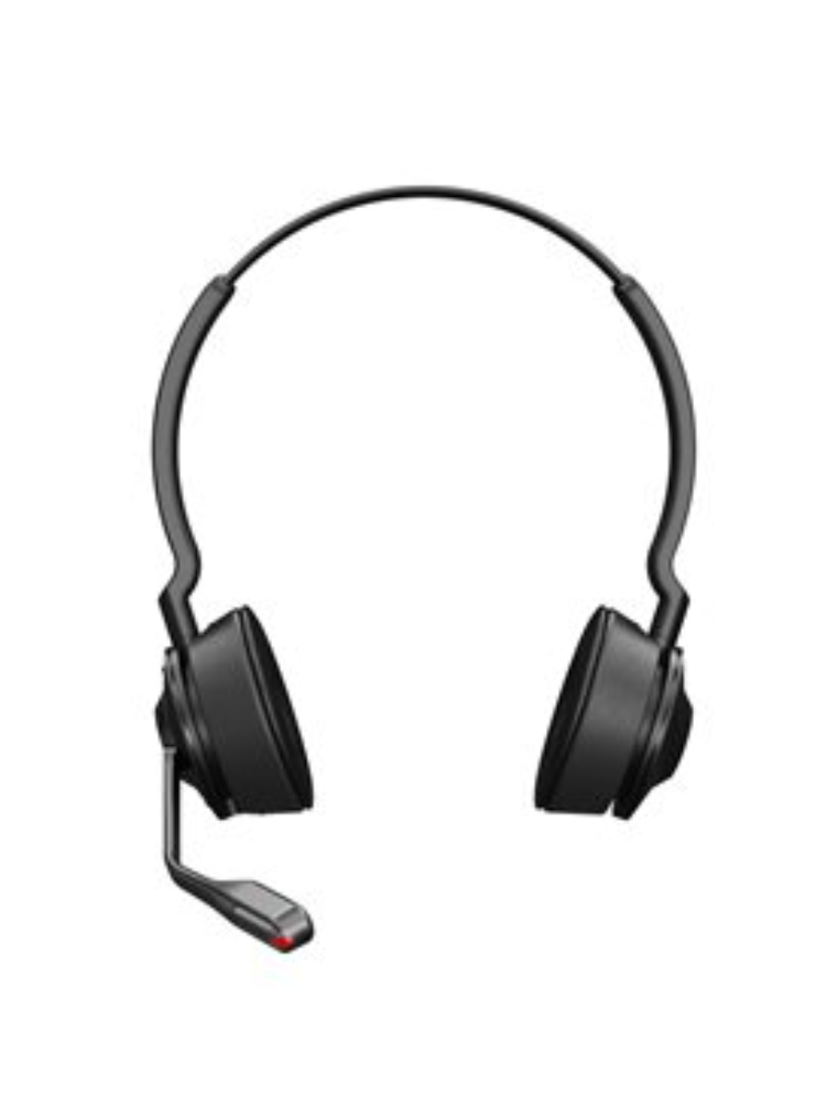 Jabra Engage 55 SE Stereo Wireless Headset with Link 400 Noise-Cancelling Microphone, Extensive Range, Hearing Protection – Certified for Google Meet & Zoom – Black