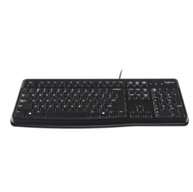 Logitech K120 Wired Keyboard for Windows, USB Plug-and-Play, Full-Size, Spill Resistant, Curved Spac