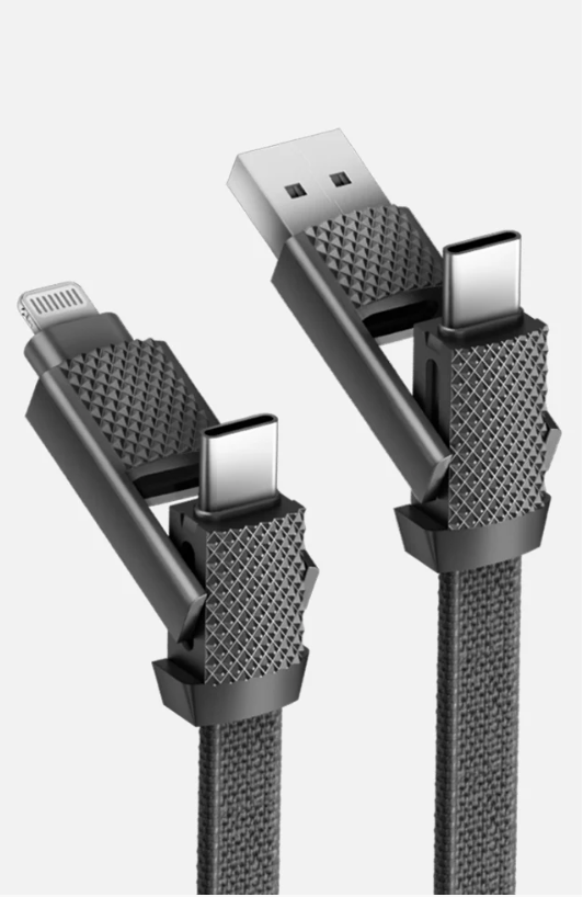 Bazic by Energea GoCharge Alucable 4in1 Aluminum 1m Charging Cable