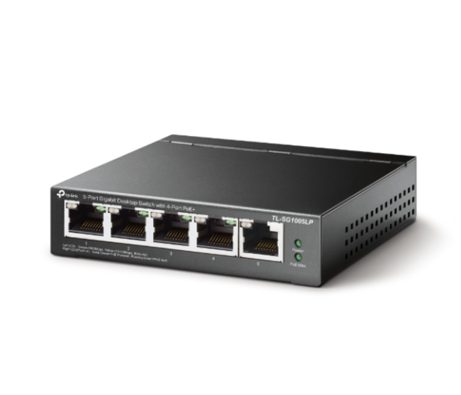 TP-Link TL-SG1005LP 5-Port Gigabit Desktop Switch with 4-Port PoE+