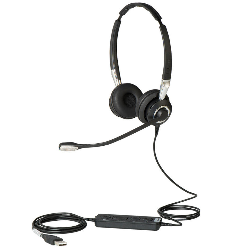Jabra Biz 2400 II MS Duo USB-A Bluetooth Headset with Noise Cancelling Microphone