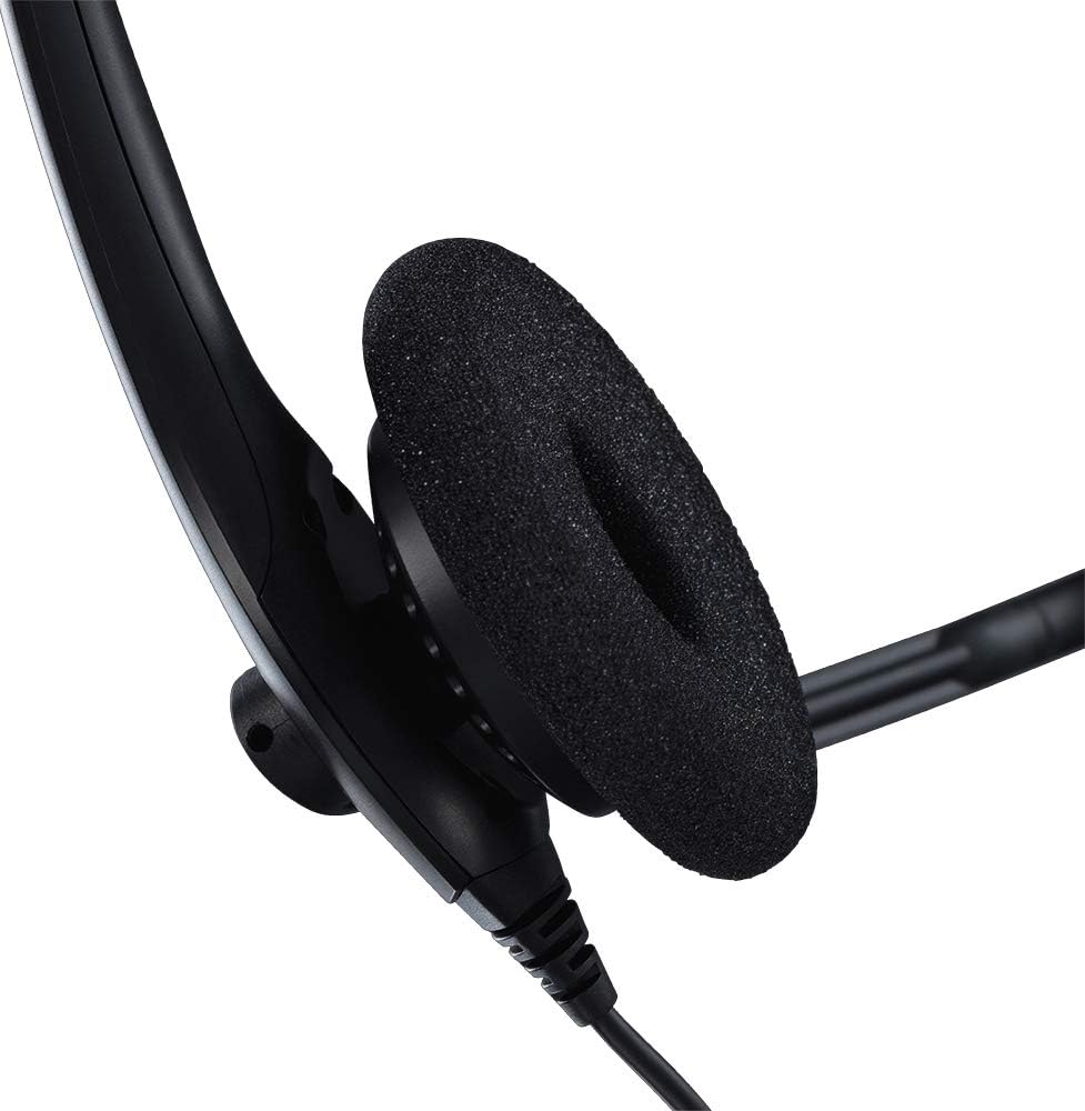 Jabra Biz 1100 EDU Stereo Headphones with Microphone for Students - Noise Cancelling and Hearing Protection Headset, Faux Leather Ear Cushions and 3.5 mm Jack