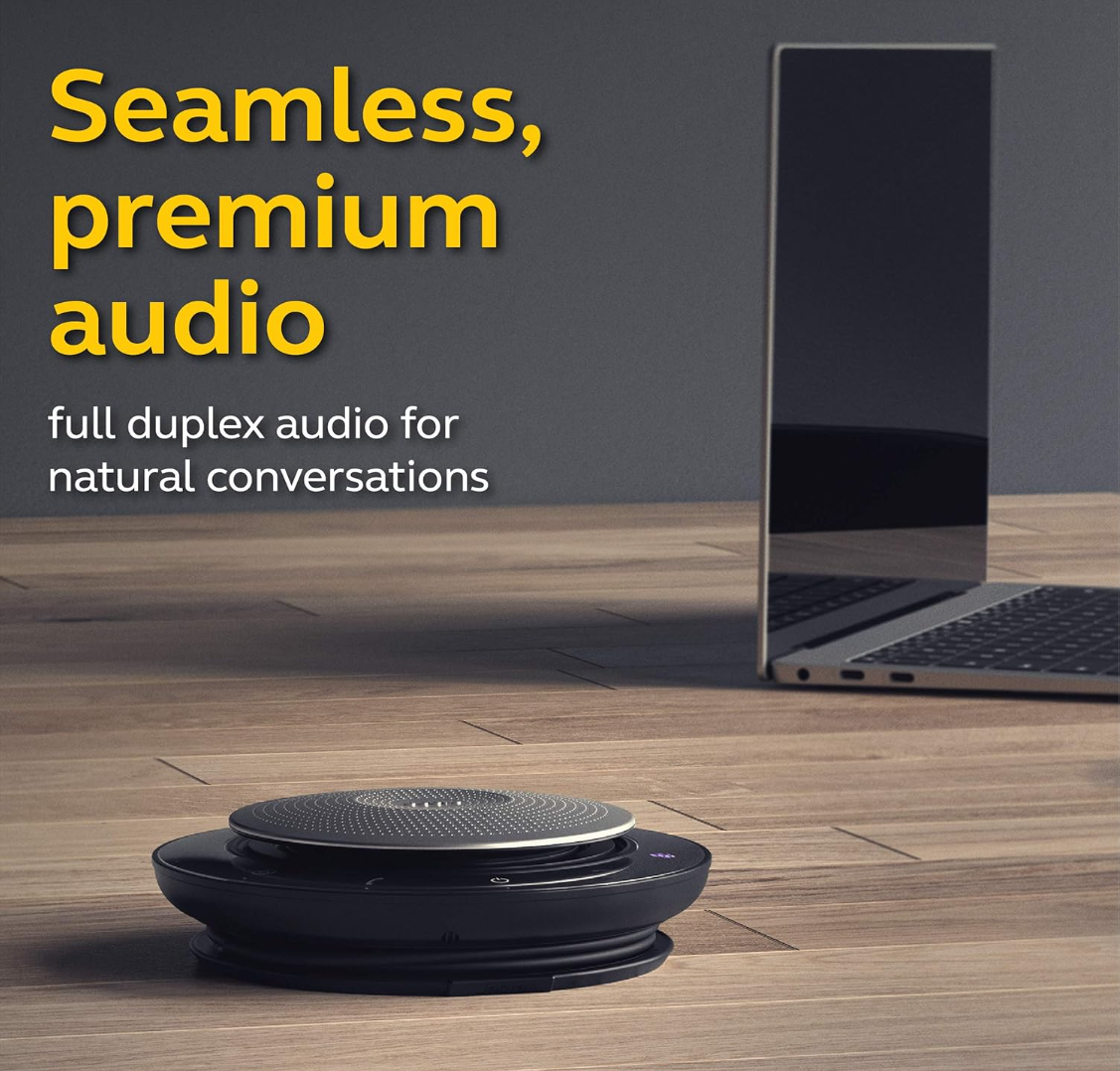 Jabra Speak 750 Wireless Bluetooth Speaker for Softphones and Mobile Phones – Easy To Set Up – Lightweight, Portable Conference Call Speaker with Premium Audio, Ideal for Remote Collaboration