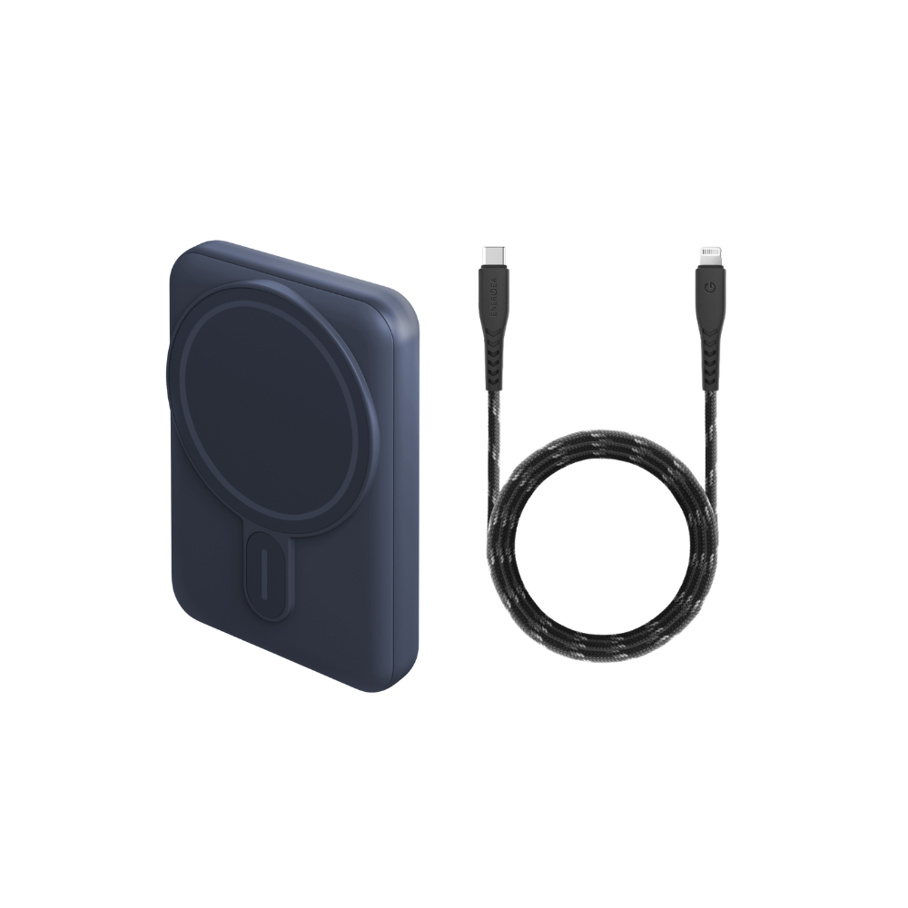 Energea MagPac Mini + NyloFlex USB-C to Lightning Cable