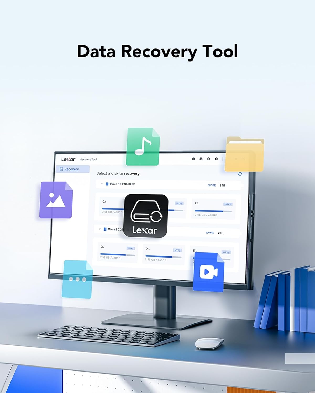 Lexar High-Performance 633x 256GB microSDXC™ UHS-I Cards BLUE - up to 100MB/s read, up to 45MB/s write, Class 10, U3, V30, A1 (w/ SD Adapter)