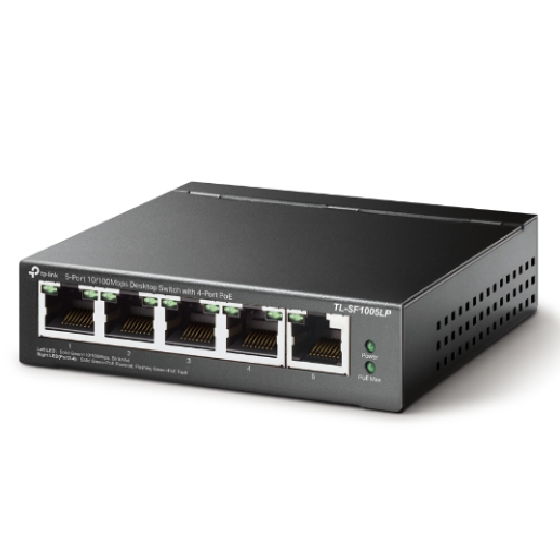 TP-Link TL-SF1005LP 5-Port 10/100Mbps Desktop Switch with 4-Port PoE