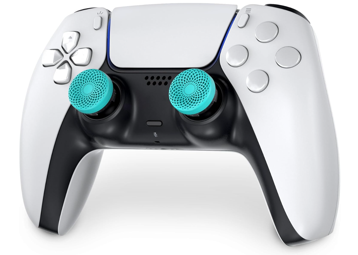 KontrolFreek Lotus Performance Thumbsticks for Playstation PS4 and PS5 Teal/Clear