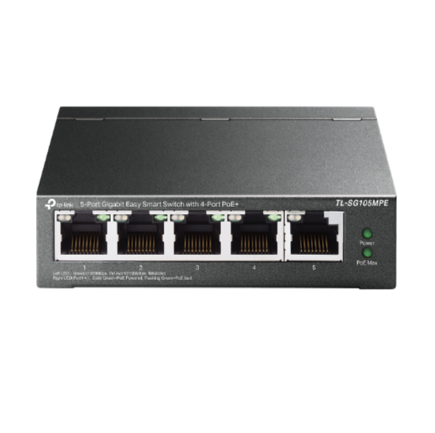 TP-Link TL-SG105MPE 5-Port Gigabit Easy Smart Switch with 4-Port PoE+