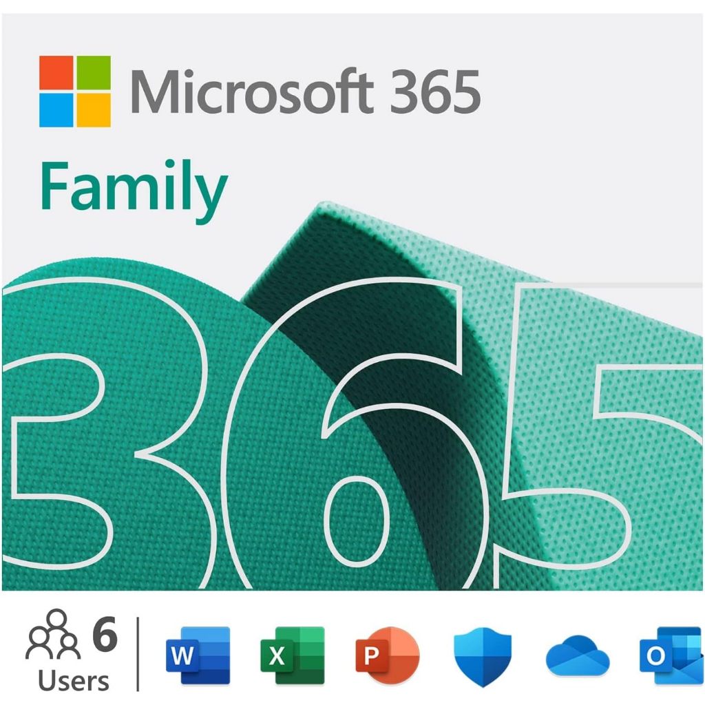 Microsoft 365 Family Plan 12-Month Subscription with 1TB Cloud Storage - Medialess New Edition