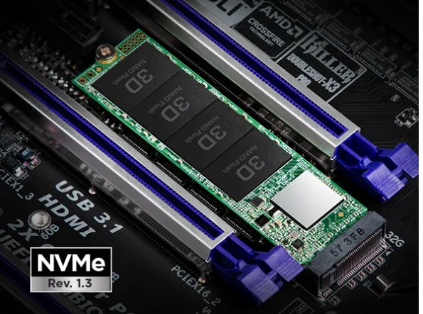 Transcend 256GB Nvme PCIe Gen3 X4 3, 500 MB/S 220S 80mm M.2 Solid State Drive (TS256GMTE220S)