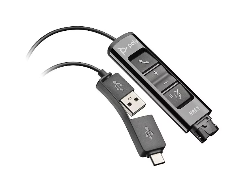 Poly Plantronics DA85 USB-A/USB-C Quick Disconnect (QD) digital adapter (Plantronics)