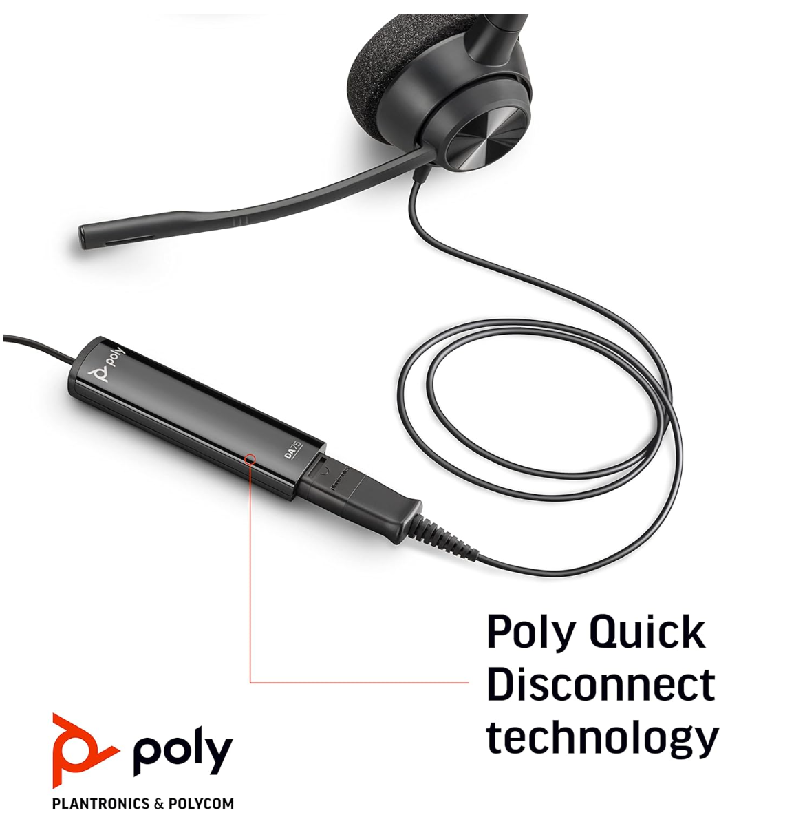 Poly DA75 USB-A/USB-C Quick Disconnect (QD) digital adapter (Plantronics)